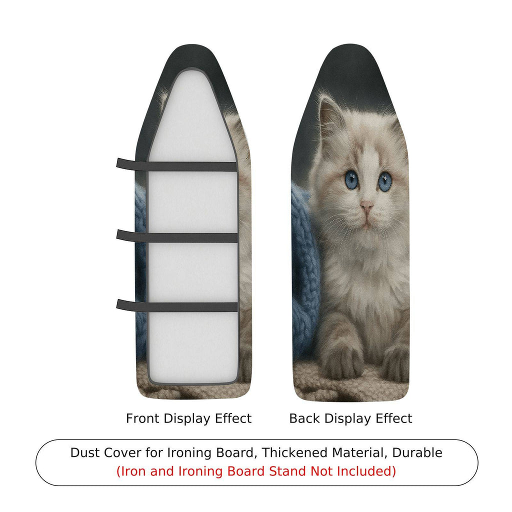 1-Piece Cat Kitten Blue  Ironing Board Cover, Universal Size, Without Board