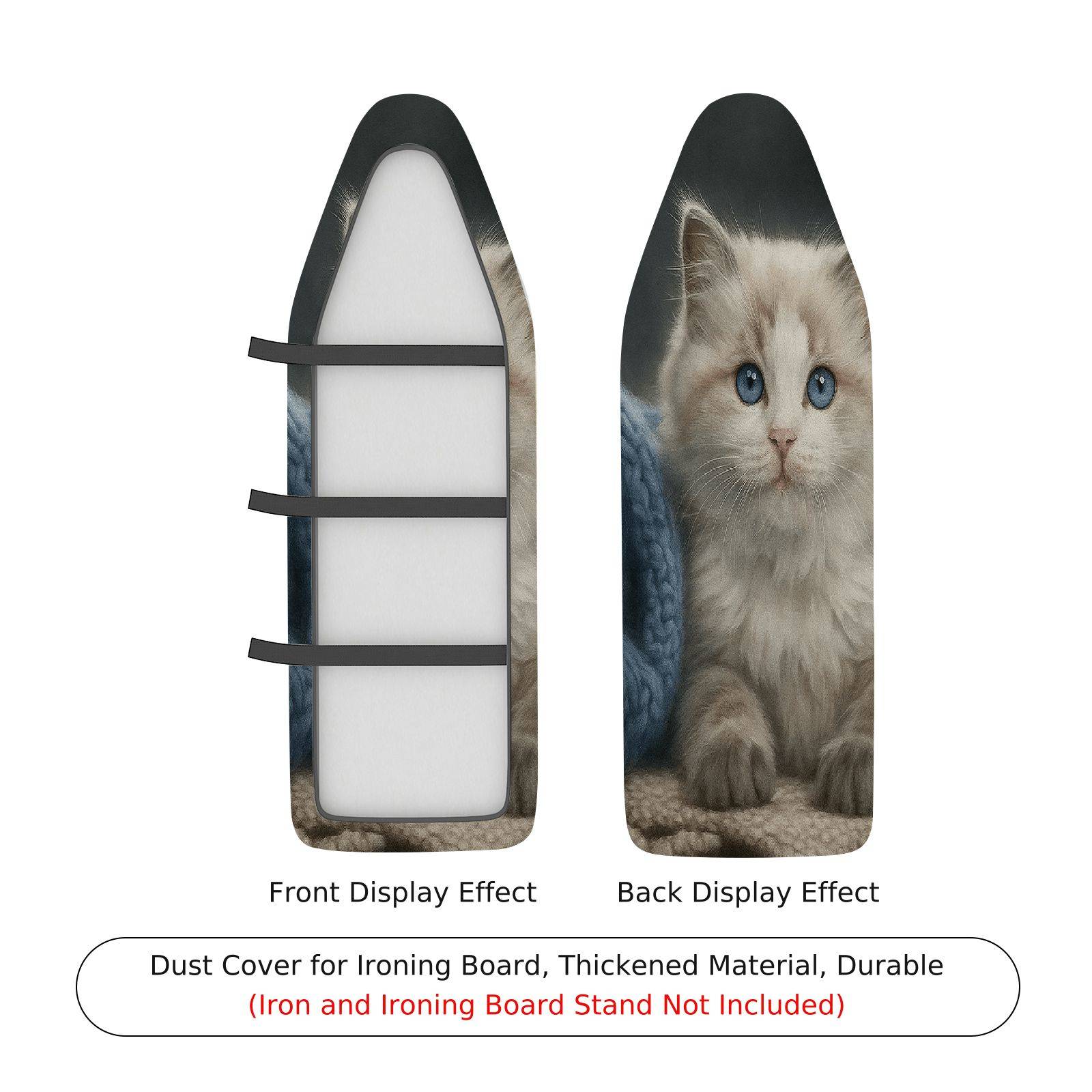 1-Piece Cat Kitten Blue  Ironing Board Cover, Universal Size, Without Board
