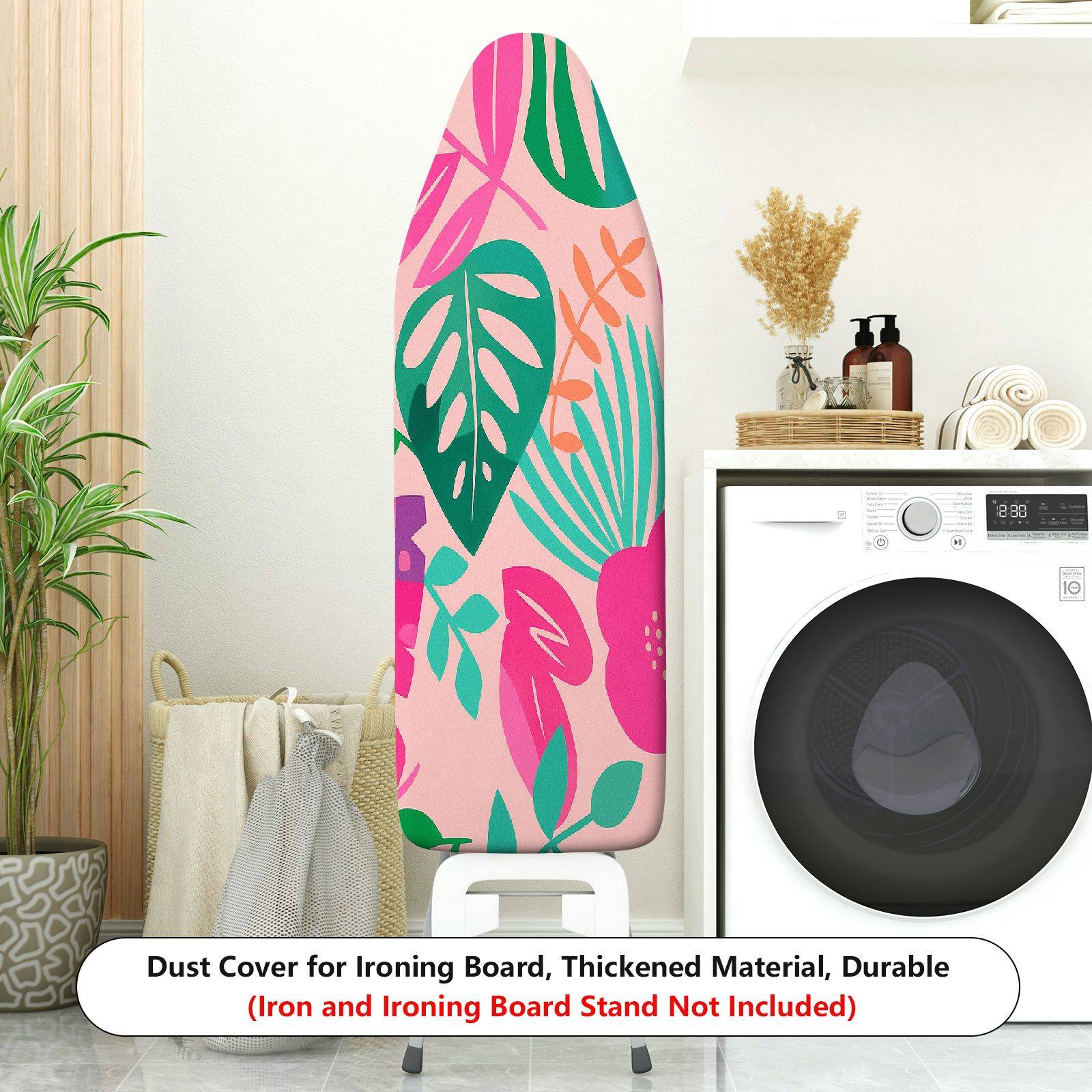 1-Piece Floral Tropical Botanical  Ironing Board Cover, Universal Size, Without Board