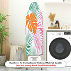 1-Piece Tropical Leaf Floral Colorful  Ironing Board Cover, Universal Size, Without Board