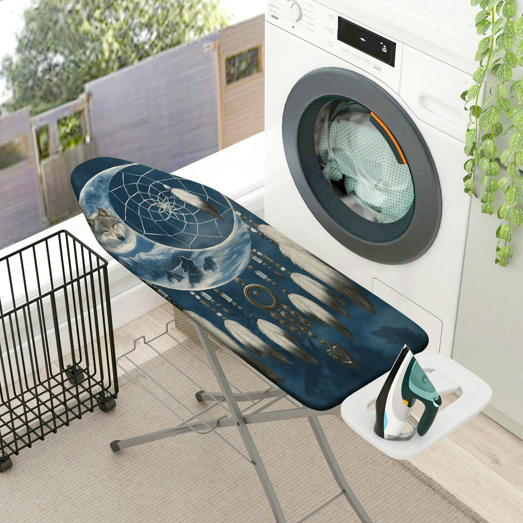 1-Piece Dreamcatcher Wolf Moon  Ironing Board Cover, Universal Size, Without Board