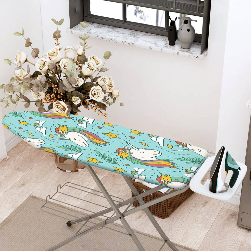 1-Piece Unicorn Star Colorful  Ironing Board Cover, Universal Size, Without Board
