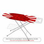 1-Piece Red Rose Striped Floral  Ironing Board Cover, Universal Size, Without Board