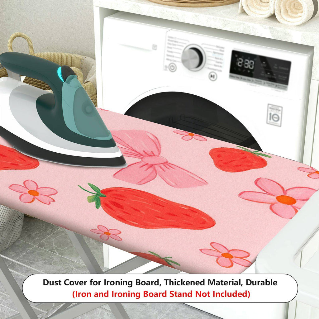 1-Piece Strawberry Bow Flower  Ironing Board Cover, Universal Size, Without Board