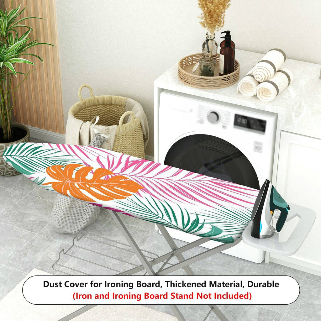 1-Piece Tropical Leaf Floral Colorful  Ironing Board Cover, Universal Size, Without Board
