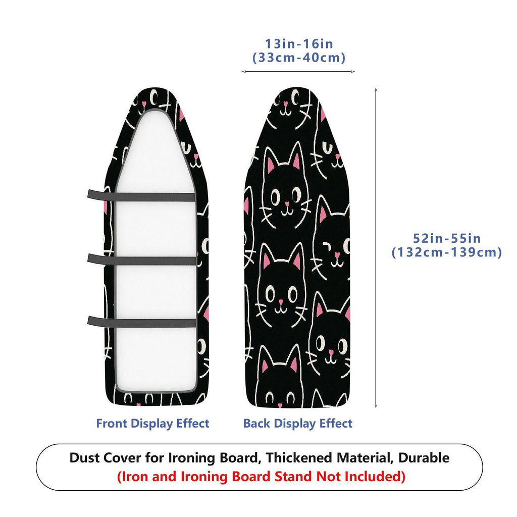1-Piece Cat Black  Pattern  Ironing Board Cover, Universal Size, Without Board