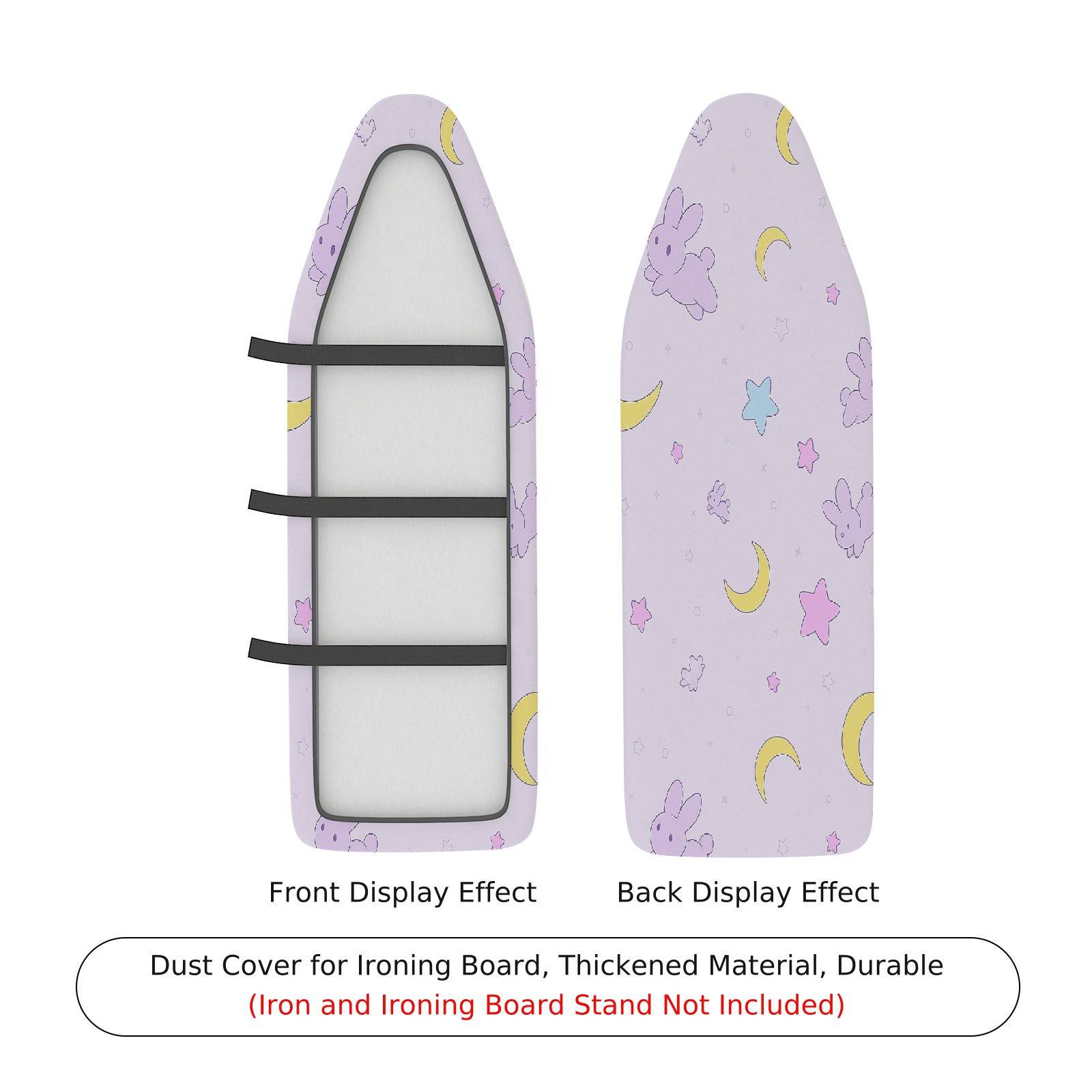 1-Piece Moon Star Rabbit  Ironing Board Cover, Universal Size, Without Board