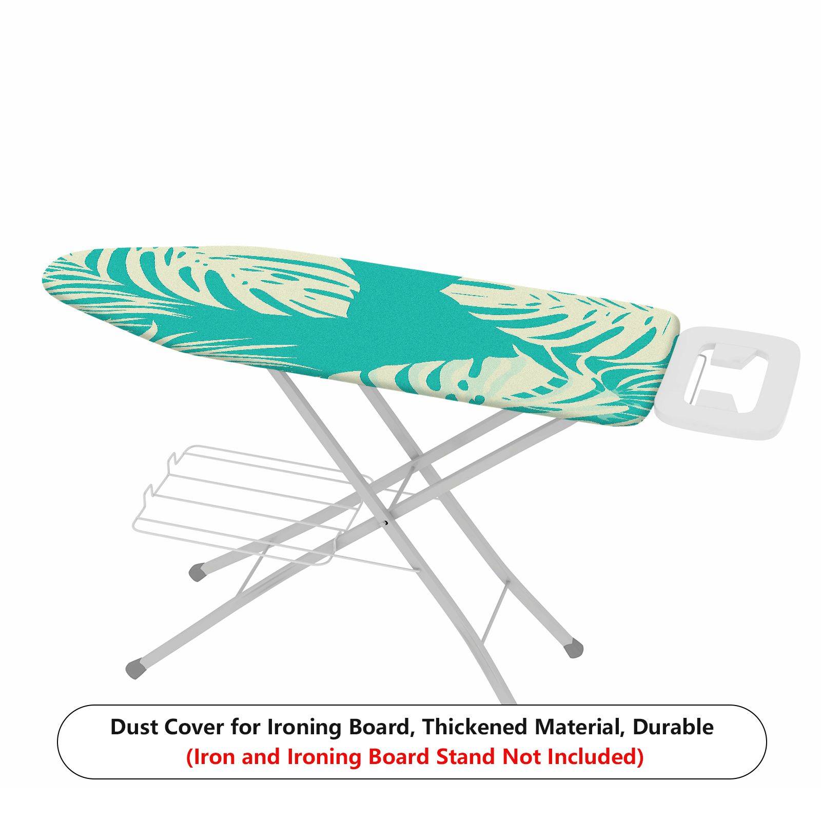 1-Piece Tropical Leaf Green White  Ironing Board Cover, Universal Size, Without Board