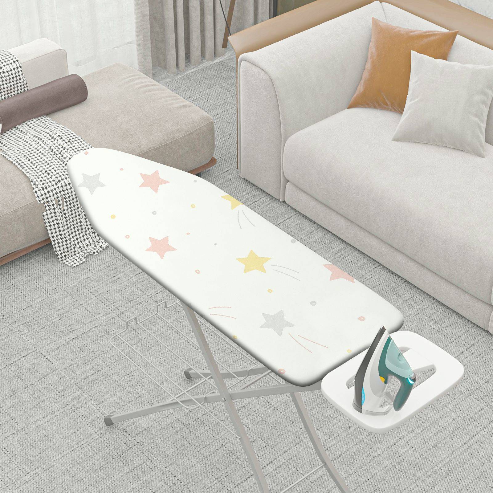 1-Piece Star Pattern Colorful  Ironing Board Cover, Universal Size, Without Board