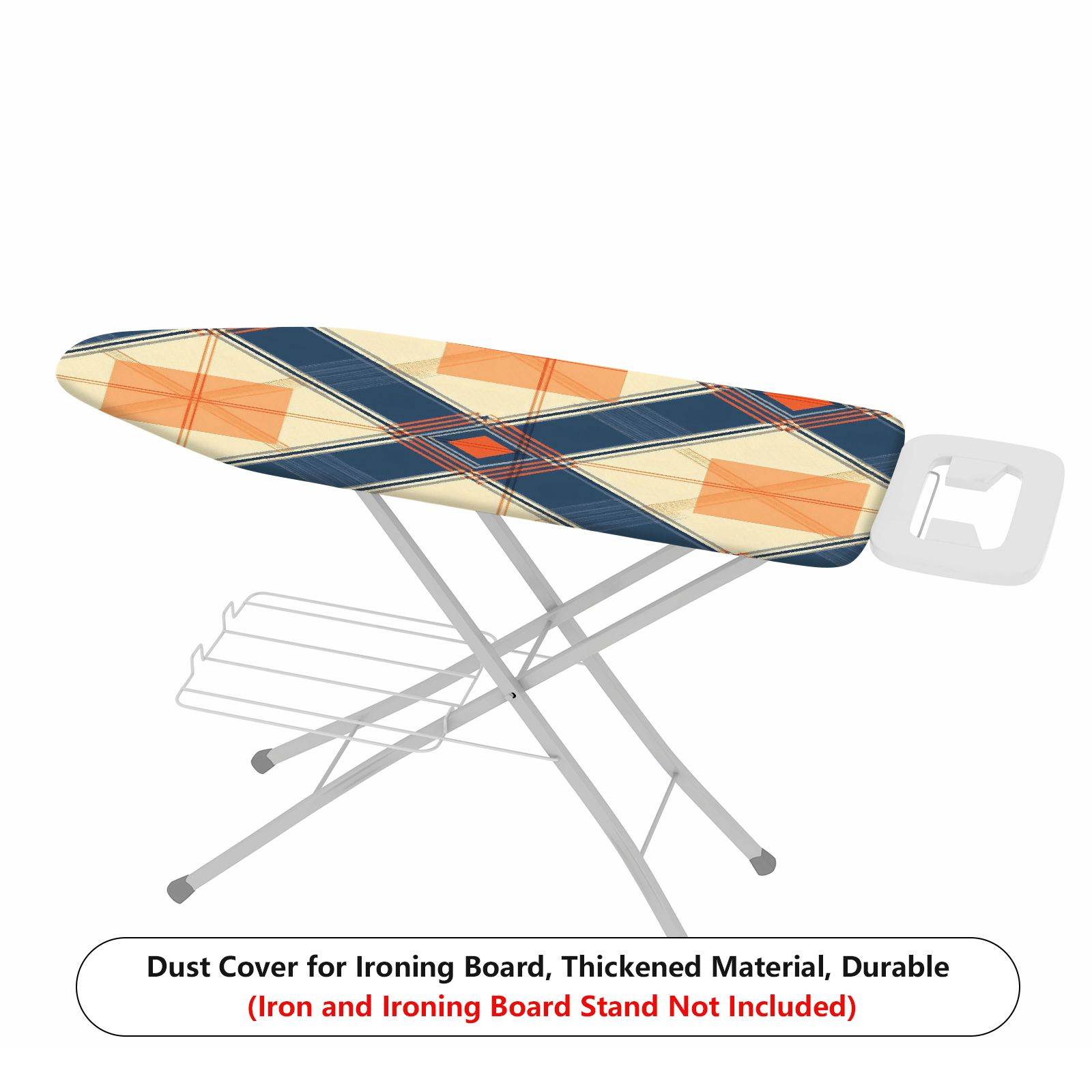 1-Piece Geometric Plaid Pattern Retro  Ironing Board Cover, Universal Size, Without Board