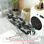1-Piece Star Pattern Black White Modern  Ironing Board Cover, Universal Size, Without Board