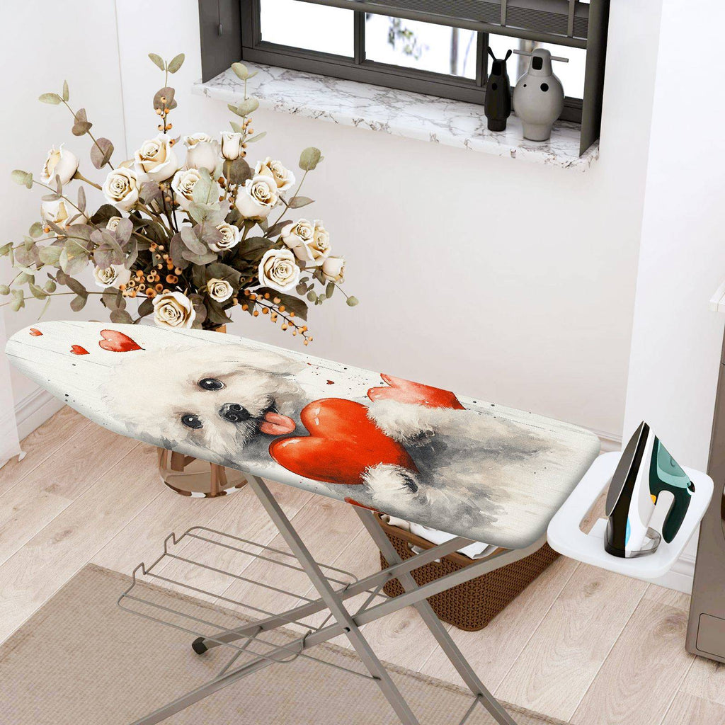 1-Piece Dog Heart Love  Ironing Board Cover, Universal Size, Without Board