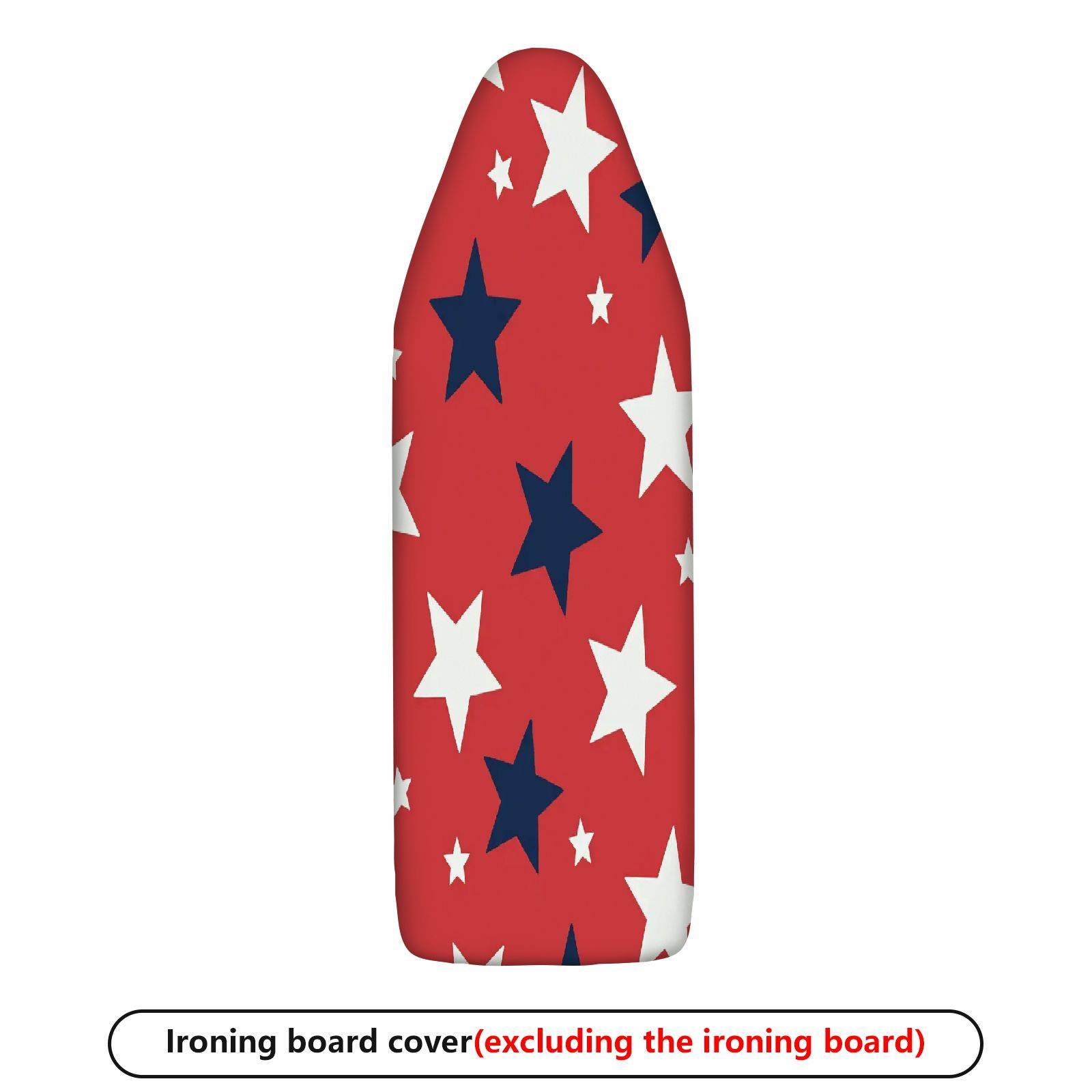 1-Piece Red White Star Pattern American Flag Patriotic  Ironing Board Cover, Universal Size, Without Board