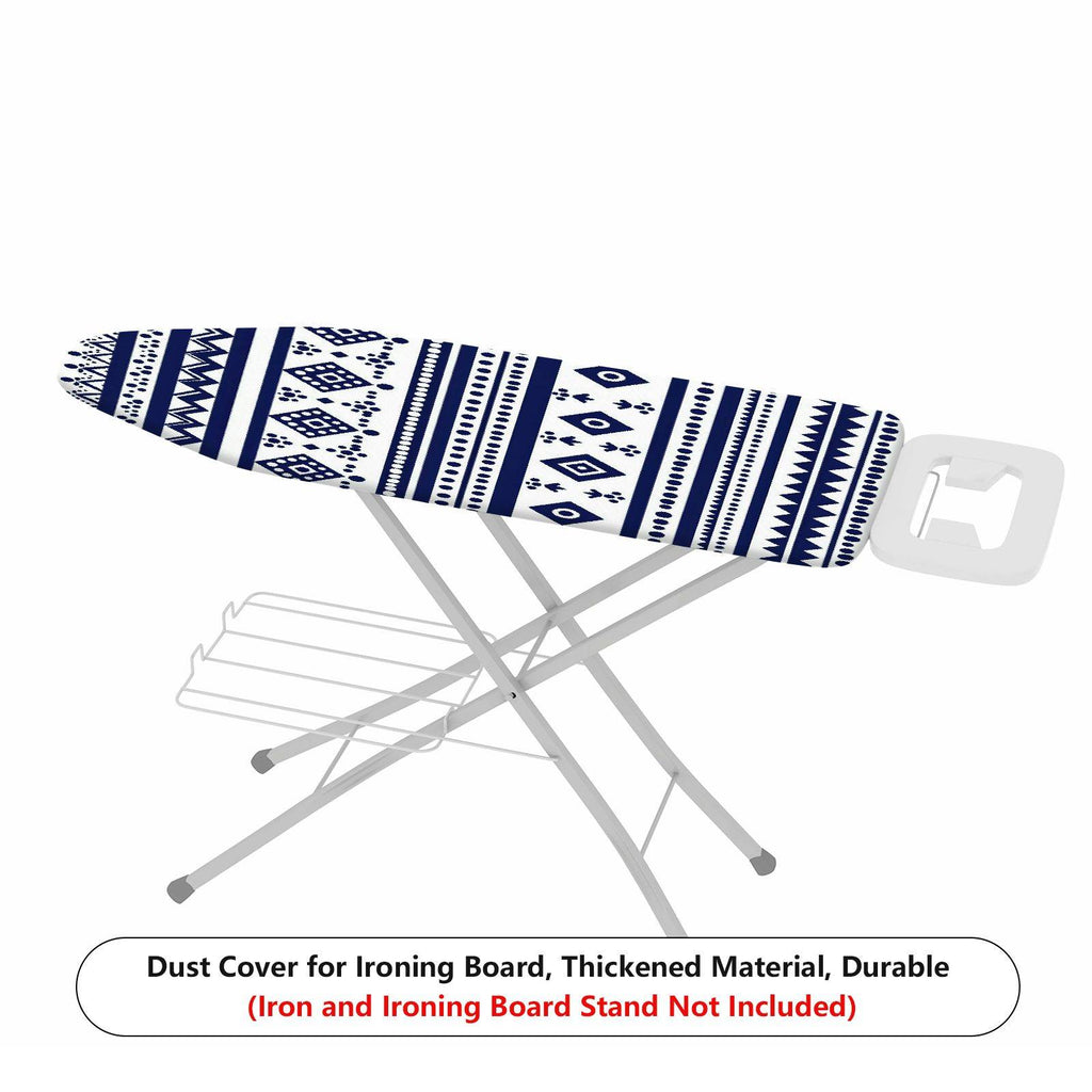 1-Piece Geometric Pattern Striped Blue  Ironing Board Cover, Universal Size, Without Board