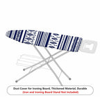 1-Piece Geometric Pattern Striped Blue  Ironing Board Cover, Universal Size, Without Board
