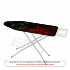 1-Piece Black Cat Red Roses Floral  Ironing Board Cover, Universal Size, Without Board