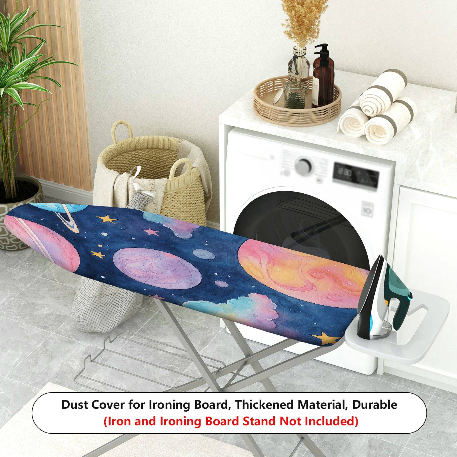 1-Piece Galaxy Space Planet Star  Ironing Board Cover, Universal Size, Without Board