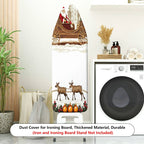 1-Piece Christmas Santa Reindeer Sleigh  Ironing Board Cover, Universal Size, Without Board