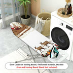 1-Piece Christmas Santa Reindeer Sleigh  Ironing Board Cover, Universal Size, Without Board