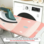 1-Piece Christmas Tree Pink Polka Dots  Ironing Board Cover, Universal Size, Without Board