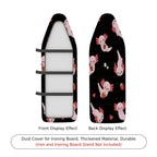 1-Piece Cute Axolotl Strawberry Floral  Ironing Board Cover, Universal Size, Without Board