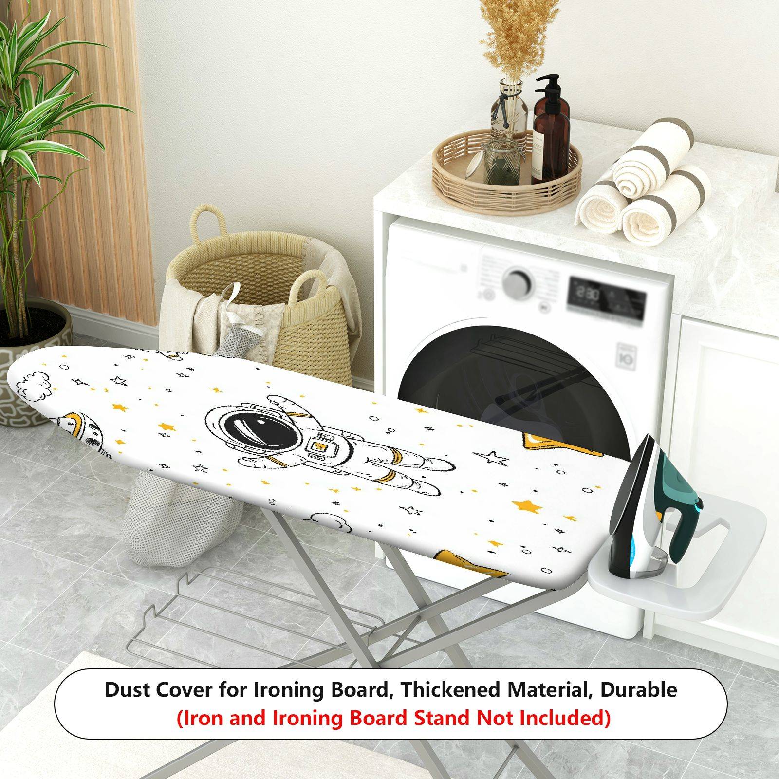 1-Piece Astronaut Spaceship Stars  Ironing Board Cover, Universal Size, Without Board