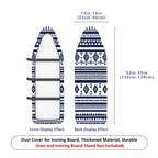 1-Piece Geometric Pattern Striped Blue  Ironing Board Cover, Universal Size, Without Board