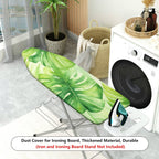 1-Piece Tropical Leaf Pattern Green Decorative  Ironing Board Cover, Universal Size, Without Board
