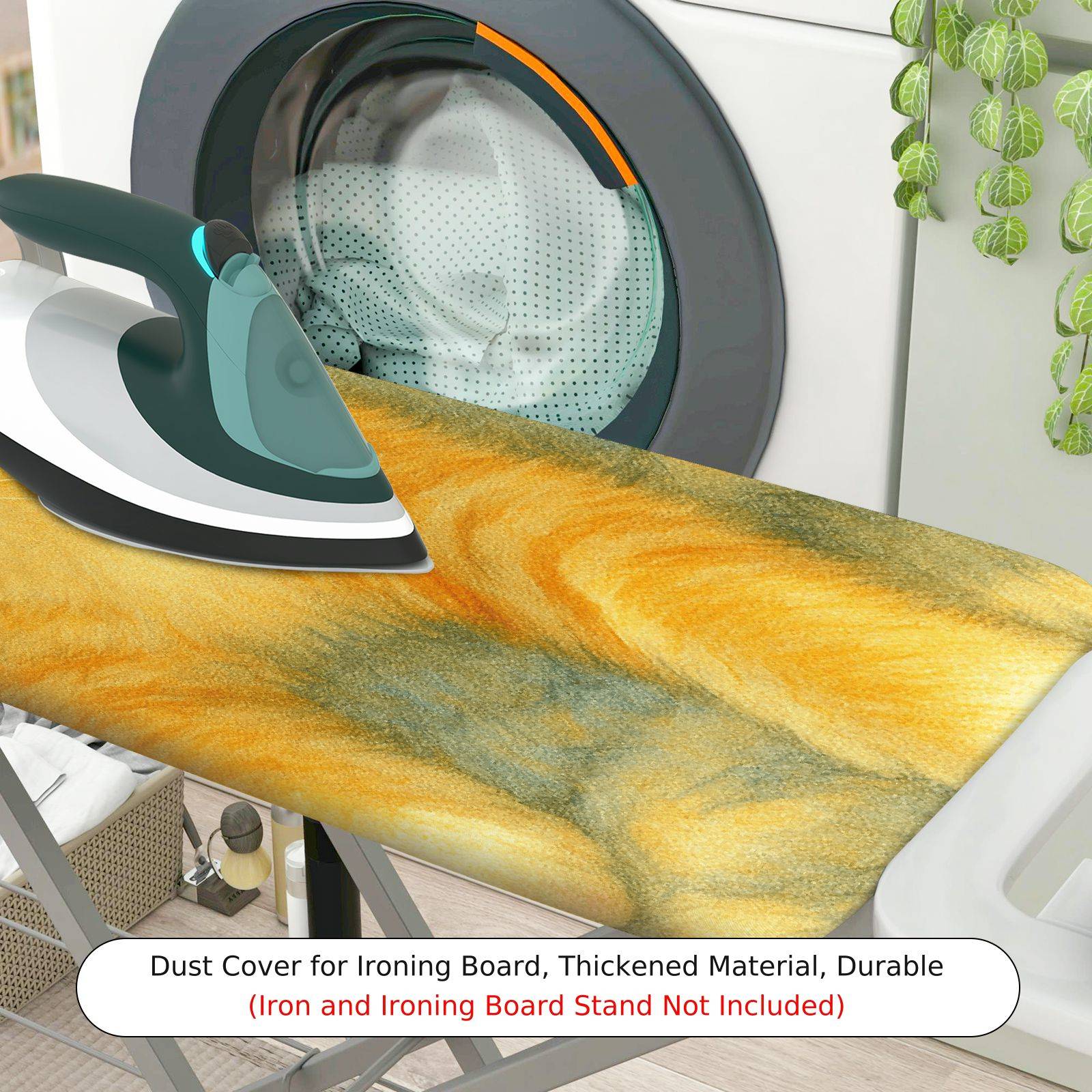 1-Piece Cat Pattern Sleeping Yellow Feline  Ironing Board Cover, Universal Size, Without Board