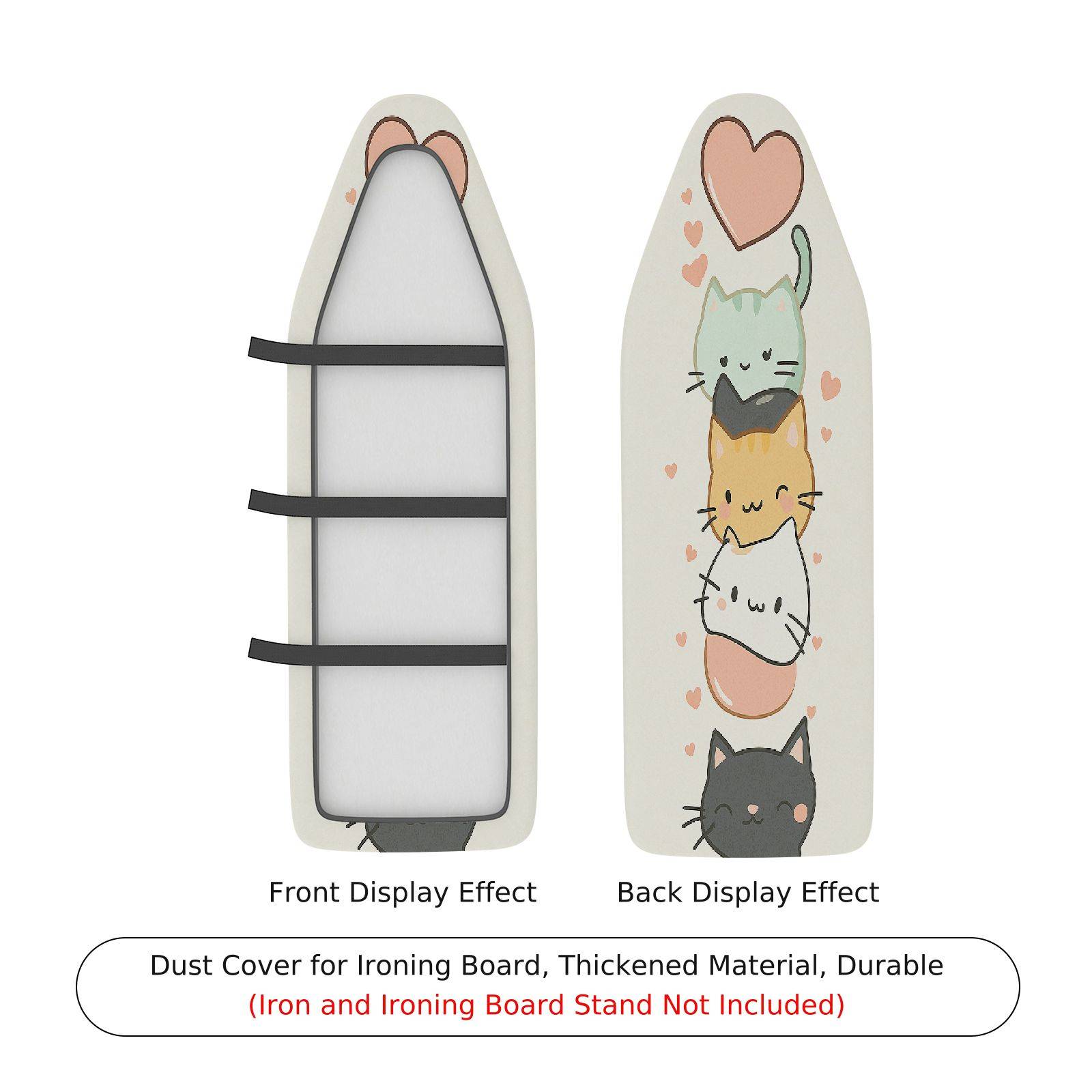 1-Piece Cute Cat Heart  Ironing Board Cover, Universal Size, Without Board