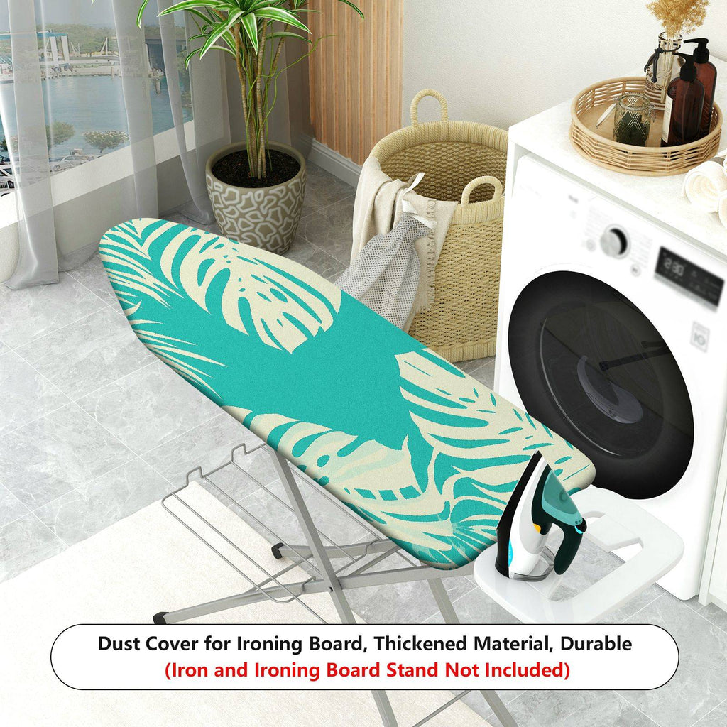 1-Piece Tropical Leaf Green Pattern  Ironing Board Cover, Universal Size, Without Board
