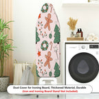 1-Piece Gingerbread Christmas Tree Candy Cane  Ironing Board Cover, Universal Size, Without Board