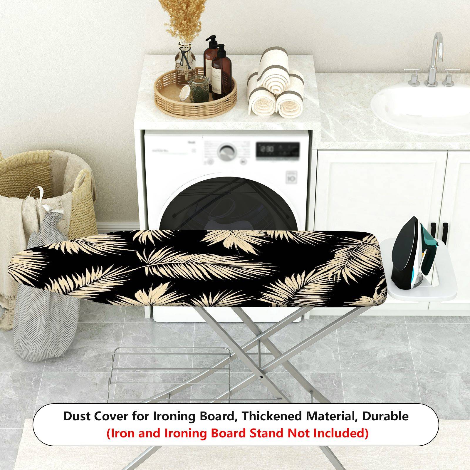 1-Piece Palm Leaf Tropical Exotic  Ironing Board Cover, Universal Size, Without Board