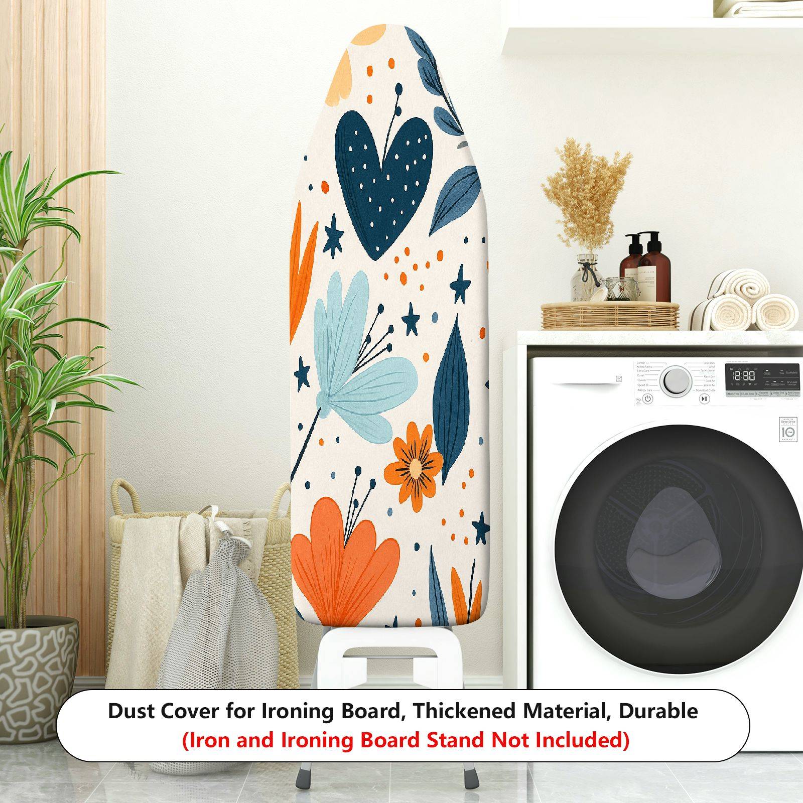 1-Piece Floral Heart Star  Ironing Board Cover, Universal Size, Without Board