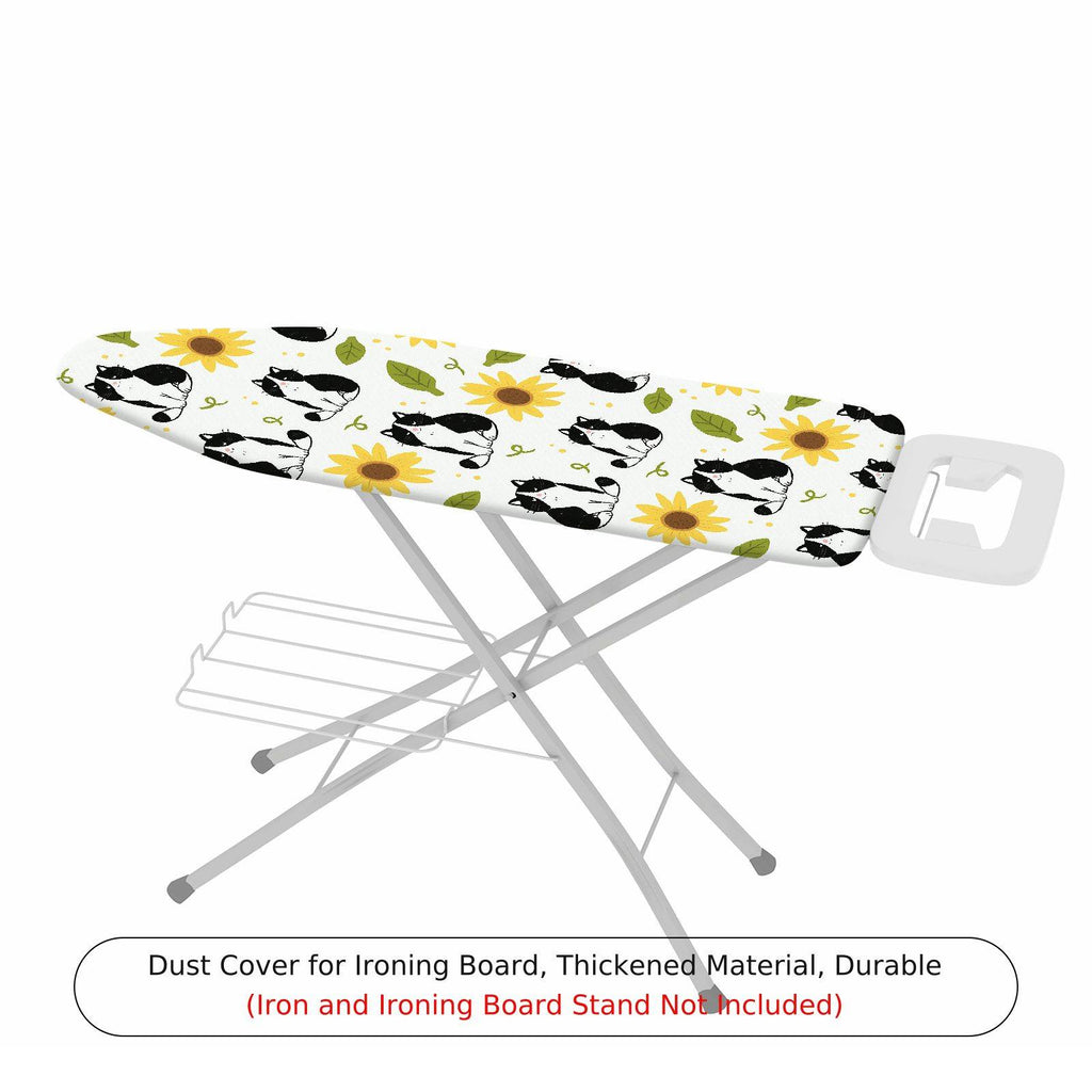 1-Piece Cat Sunflower Leaf  Ironing Board Cover, Universal Size, Without Board