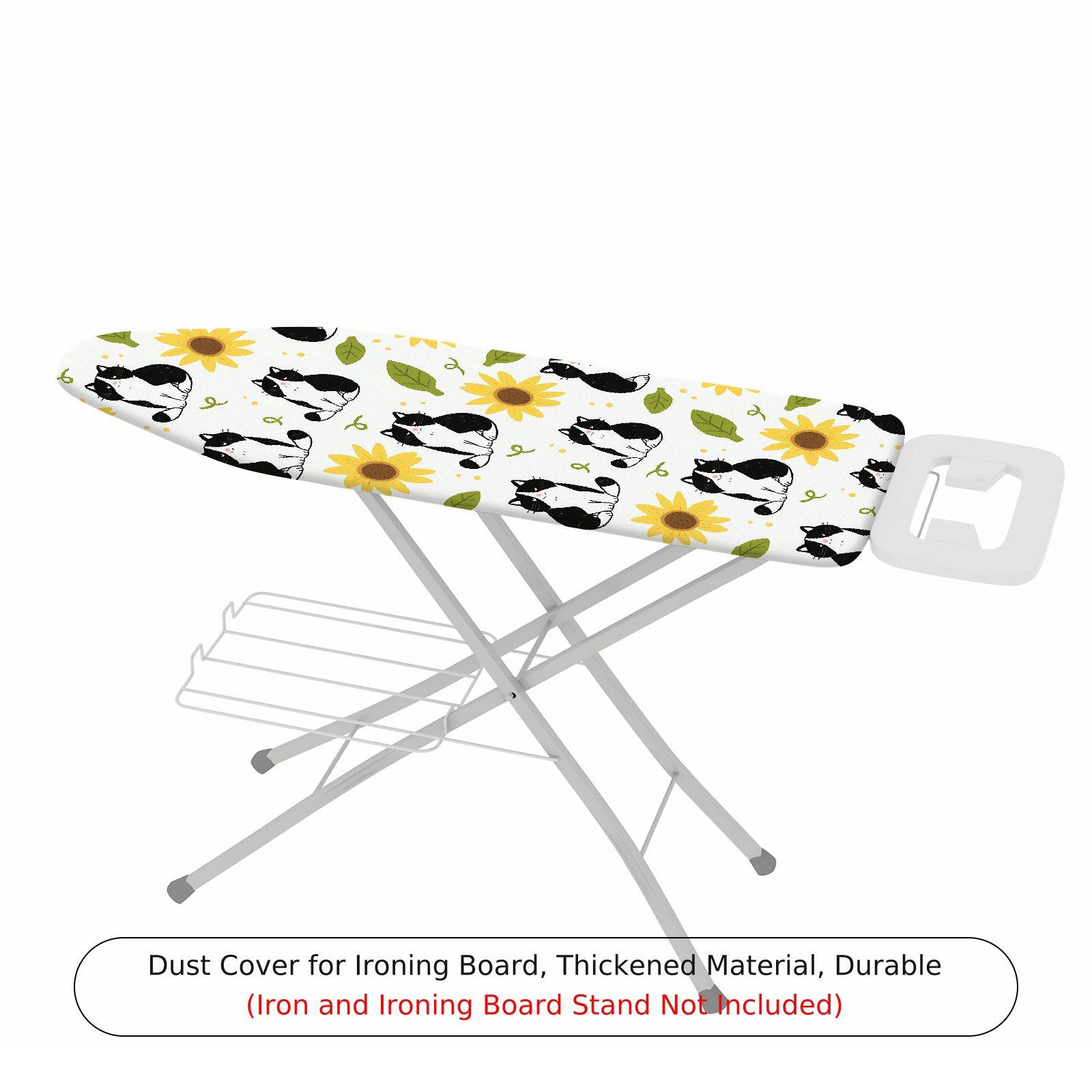 1-Piece Cat Sunflower Leaf  Ironing Board Cover, Universal Size, Without Board