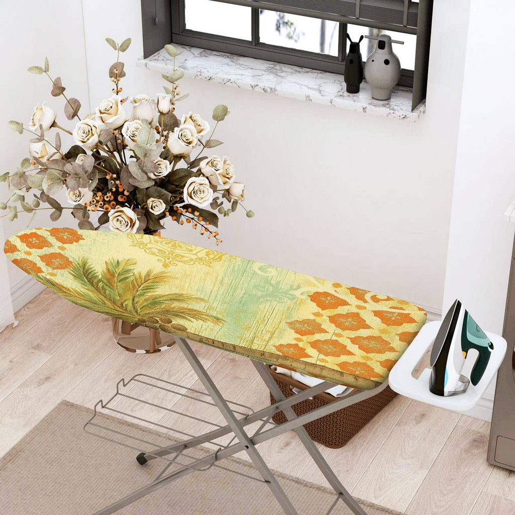 1-Piece Tropical Vintage Floral  Ironing Board Cover, Universal Size, Without Board