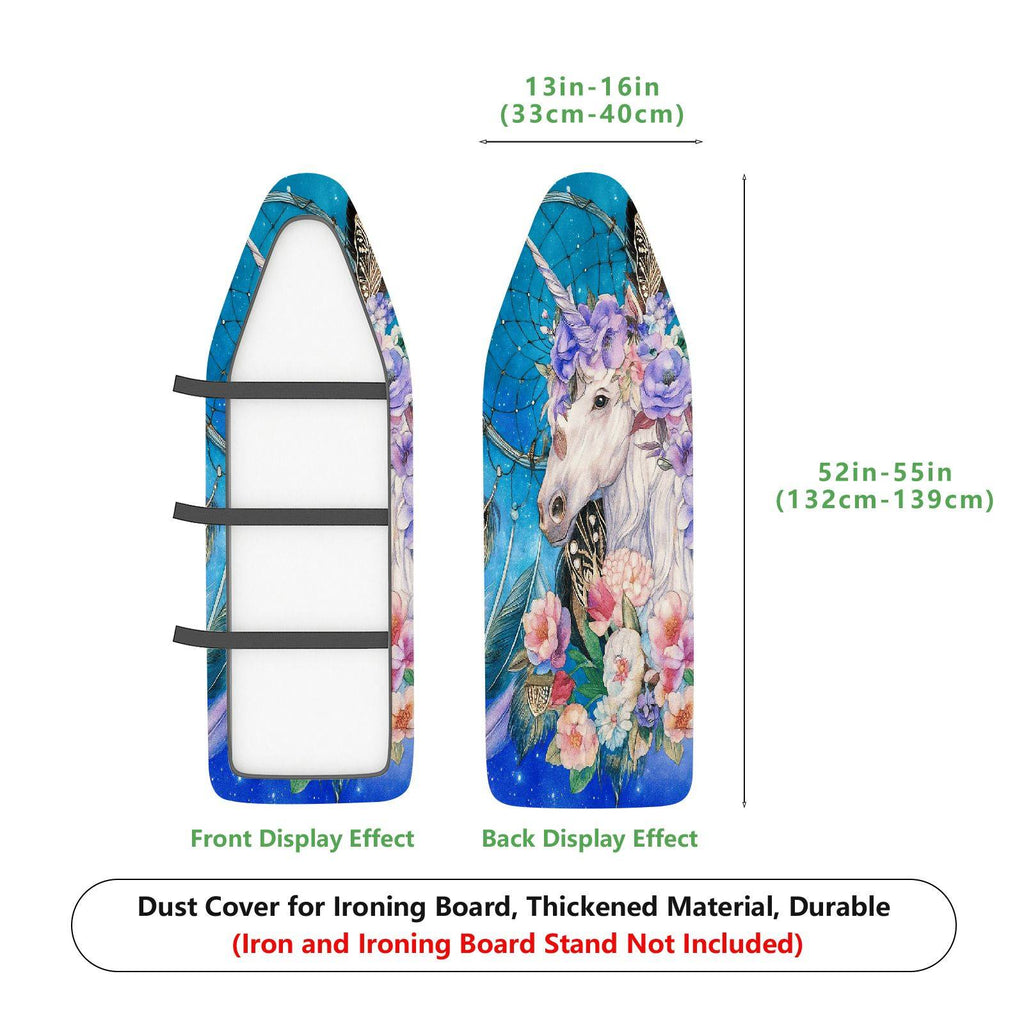 1-Piece Unicorn Floral Dreamcatcher  Ironing Board Cover, Universal Size, Without Board