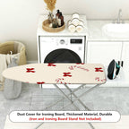 1-Piece Christmas Candy Cane Bow Holiday  Ironing Board Cover, Universal Size, Without Board