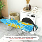 1-Piece Tropical Leaves Blue  Ironing Board Cover, Universal Size, Without Board