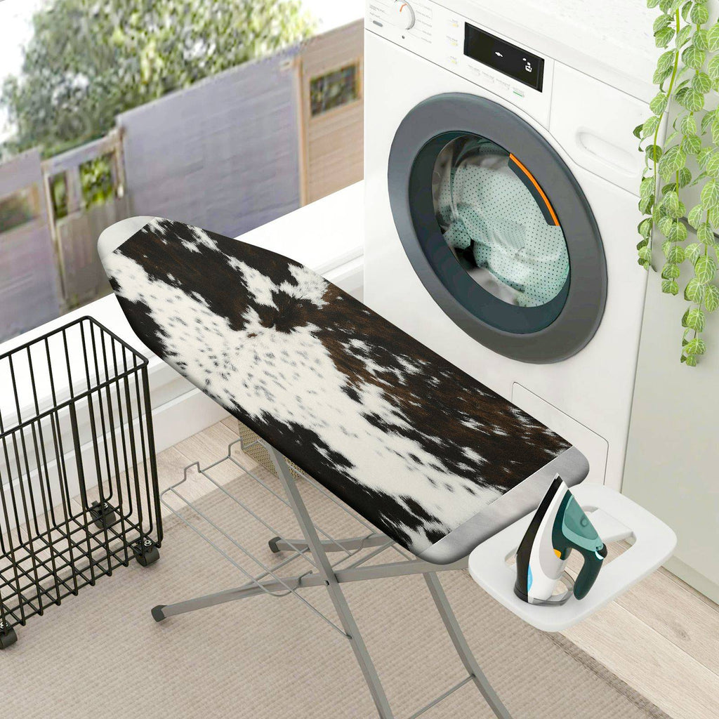1-Piece Animal Print Faux Fur Black And White  Ironing Board Cover, Universal Size, Without Board