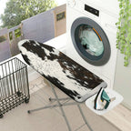 1-Piece Animal Print Faux Fur Black And White  Ironing Board Cover, Universal Size, Without Board
