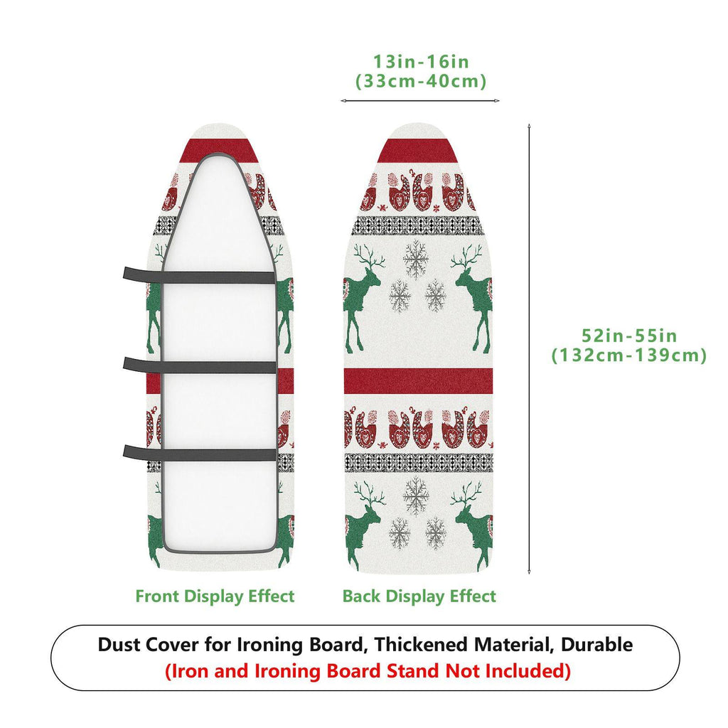 1-Piece Reindeer Snowflake Red  Ironing Board Cover, Universal Size, Without Board