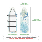1-Piece Sea Shell Starfish Coral  Ironing Board Cover, Universal Size, Without Board