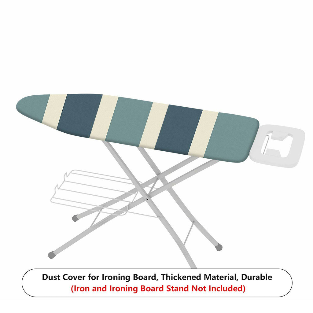 1-Piece Striped Pattern Blue Grey  Ironing Board Cover, Universal Size, Without Board