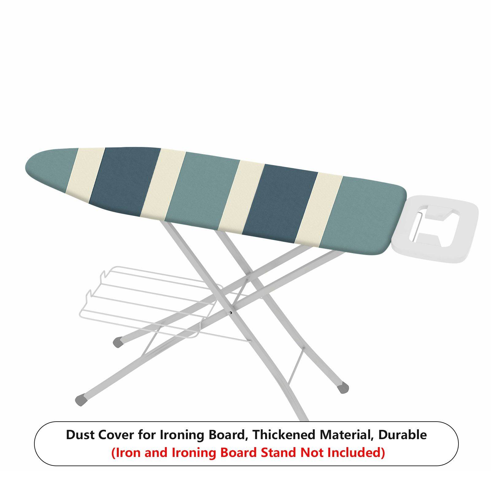 1-Piece Striped Pattern Blue Grey  Ironing Board Cover, Universal Size, Without Board