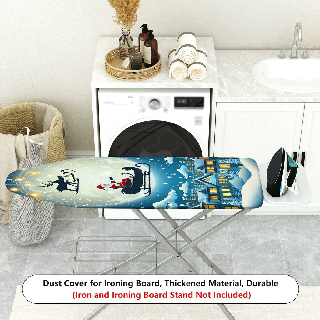 1-Piece Santa Claus Reindeer Snowflake  Ironing Board Cover, Universal Size, Without Board