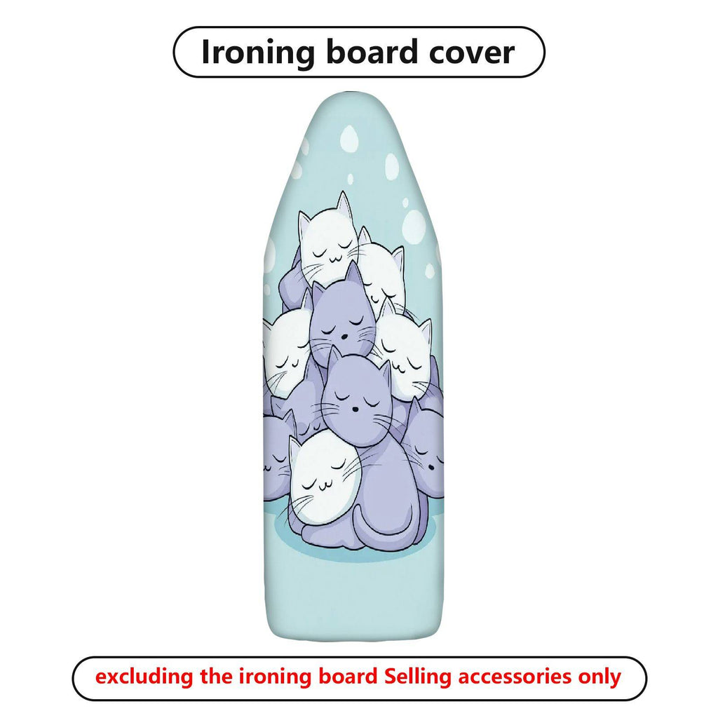 1-Piece Cat  Blue  Ironing Board Cover, Universal Size, Without Board