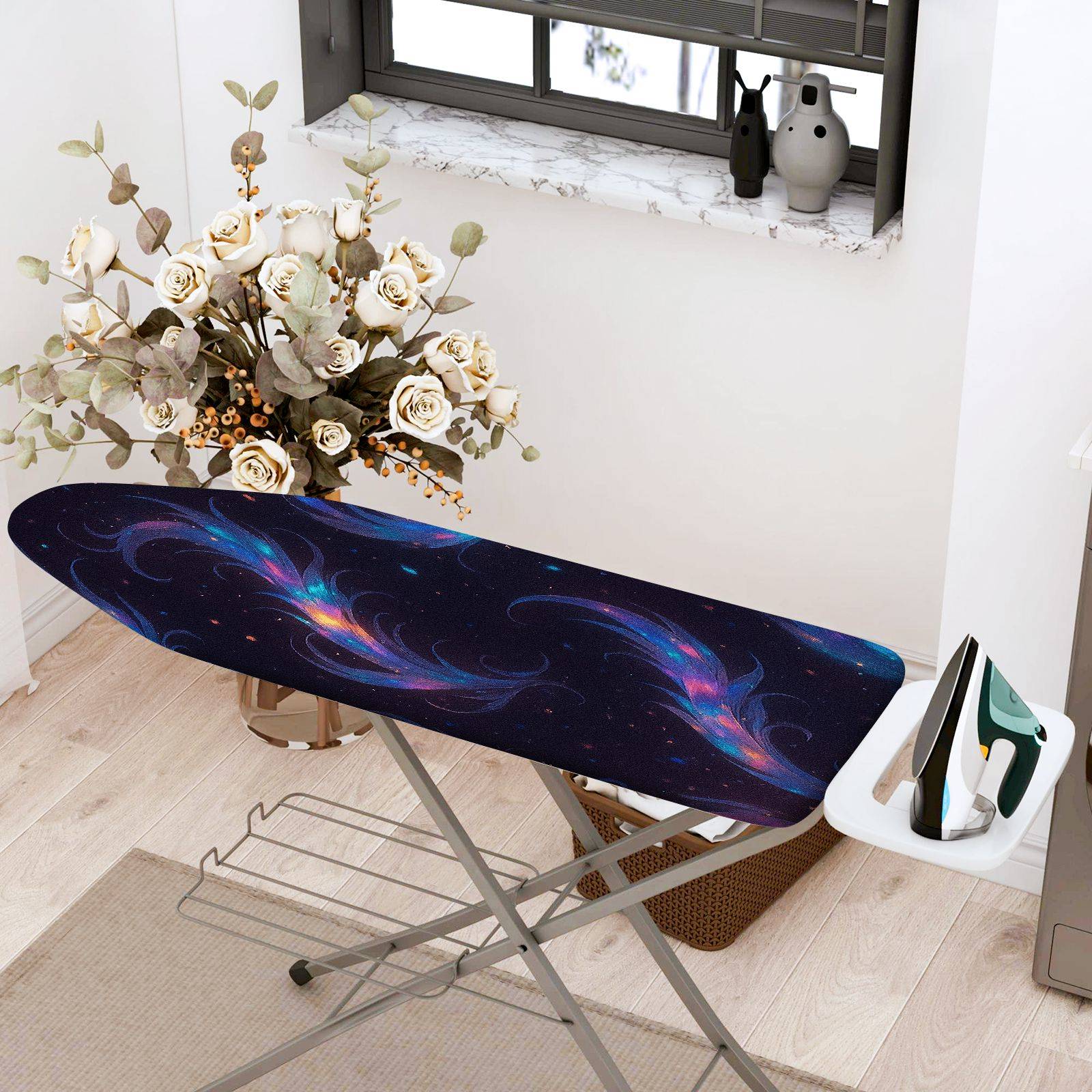 1-Piece Galaxy Nebula Starry Sky  Ironing Board Cover, Universal Size, Without Board