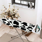 1-Piece Cow Print Pattern Black and White Animal  Ironing Board Cover, Universal Size, Without Board